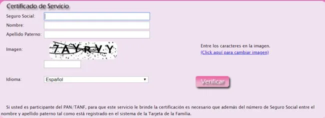 Verificar certificado PAN